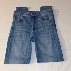 American Eagle Outfitters Size 6 Next Level Stretch Blue Jean Hi-Rise Jeggings